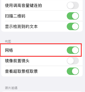 麻城苹果手机维修网点分享iPhone如何开启九宫格构图功能